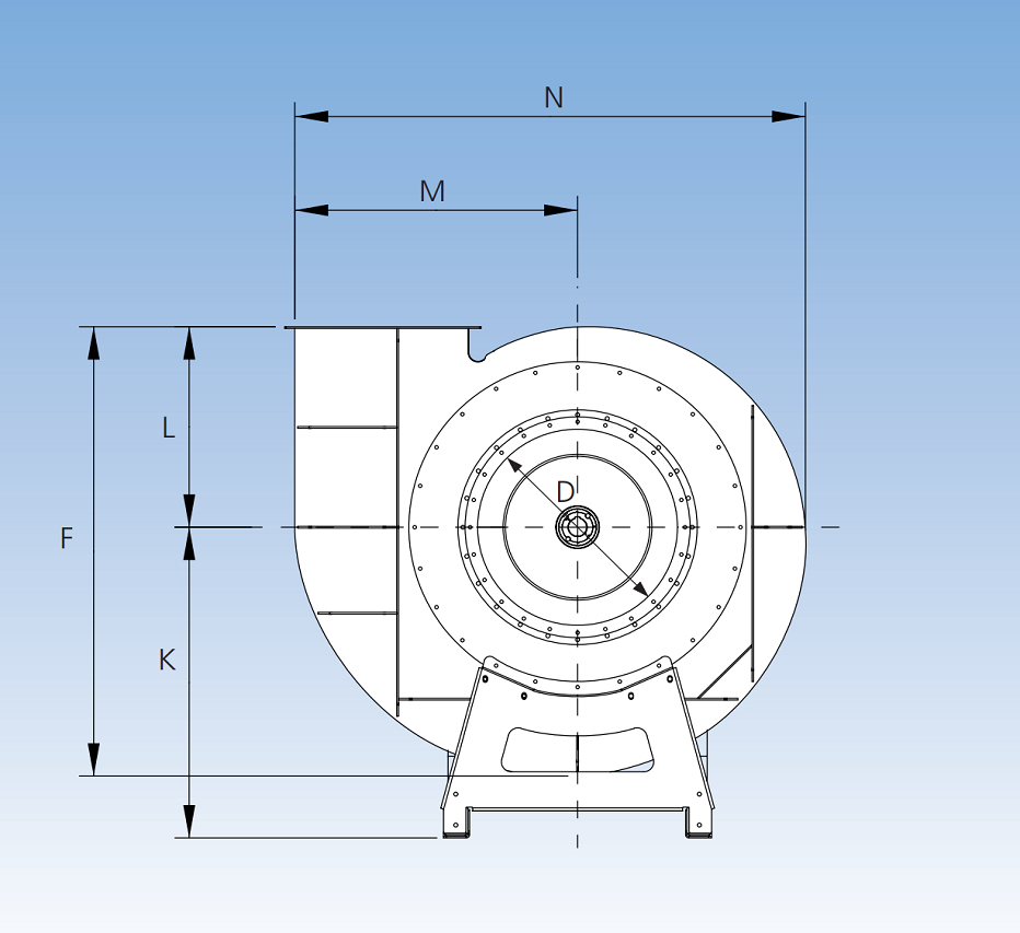 JK-80MTDP Fan Dimension B